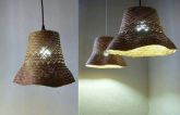 luminária modelo chapeu de palha