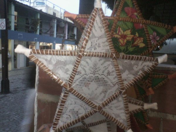 luminária de renda